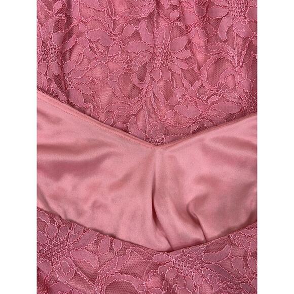 Boston Proper Pink Tank A-line Cami Women's SZ XL Tank Top Mesh Lace Lined EUC - Picture 8 of 8